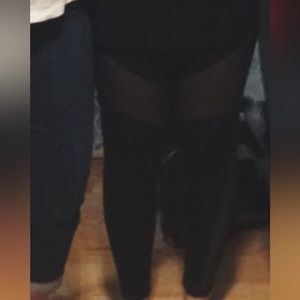 Size Small, Sheer Black Leggings from VS PINK